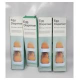 New Lot Of 4 Egg Dispenser Easy Storage Rack