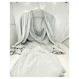 3 piece gray pant suit , spaghetti strap/cold