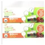 New 2 boxes slider ziplock bags 50 bags each