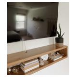 FLOATING TV TABLE - Solid Wood Console Stand -