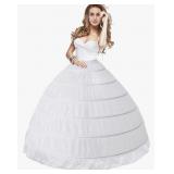Full A-line 6 Hoop Skirt Slip Crinoline