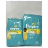 New Lot of 2 Pampers Swaddlers, Includes Size 1