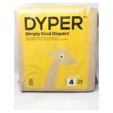 Dyper simply kind diapers original size 4 24
