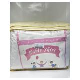 New 6 Pack of 6Ft Rectangle Table Skirts, Wrinkle