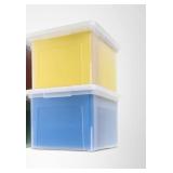 New 2 Ct IRIS USA File Box, Plastic File