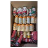 Large box of assorted drinks- Ginger ale, ginger