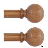 New 2 Pack Wood Curtain Rods for Windows 28 to 48