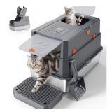 New FURTIME Stainless Steel Litter Box with Lid,