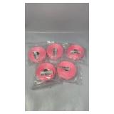 New Lot of 5, 1 inch, Pink Ribbon for Gift