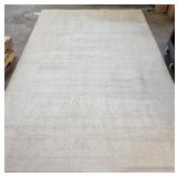 11x6ft  Cream Colored Abstract Design Area Rug
