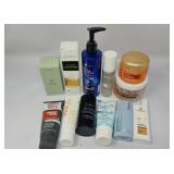 Lot of skincare, hygiene, beauty products- hair