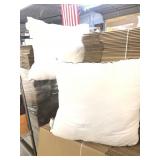New pair of white fluffy pillowcases with black