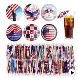New Chengu 300 Pcs 4th of July Cocktail Umbrellas