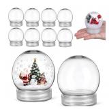 New Ciieeo 10pcs DIY Clear Plastic Snow Globe Kit