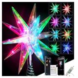 New Christmas Tree Star Topper White Star (14