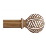 New Wood Boho Curtain Rods for Windows:Wooden