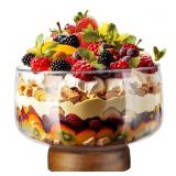 New NiHome 123oz Large Glass Trifle Bowl with