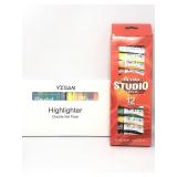 New highlighters double set pack,studio acrylic