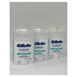 New Lot of 3, Gillette Clinical Antiperspirant