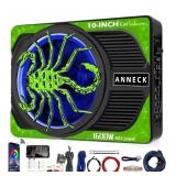 Upgraded 10" 1600W Slim Under Seat Car Subwoofer