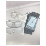 3 Pack Reading Glasses with Spring Hinges,