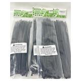 New Lot of 4, Uniecovibe 12 Inch Black Cable Ties