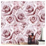 New Abyssaly Pink Rose Floral Peel and Stick