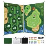 Double Sided Golf Chipping Game,6x5 FT Sticky
