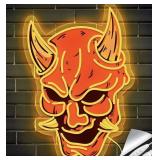 New Hannya Mask Neon Sign for Game Room, Tattoo