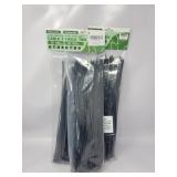 New Lot Of 3 Cable Ties, 12 in Black Heavy-Duty,