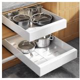 2 Pack Expandable Pull Out Cabinet Organizer 21"