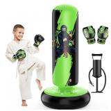 QPAU Punching Bag for Kids, 66 Inch Stable