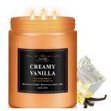 New Auelife Creamy Vanilla Scented Candle  22oz