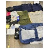 Large Lot of Fabrics, Includes Garment Bag, Throw