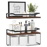 New WOPITUES Floating Shelves with Wire