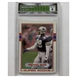 Vintage Graded 1989 Topps Michael Irvin Rookie