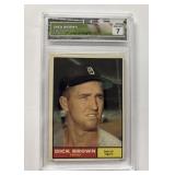 Vintage Graded 1961 Topps Dick Brown #192