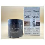 New scalp and body scrub and exfoliant rice