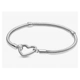 New Pandora Moments Heart Clasp Snake Chain