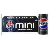 Pepsi Zero Sugar Cola Soda Pop, 7.5 Ounce Mini