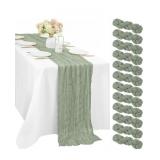 New 10 ft Cheesecloth Table Runner (12 PCS) - 35