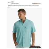 New XL HUK Mens Tide Point Pattern Short Sleeve