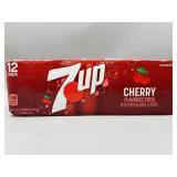 New 7-Up Cherry Flavored Soda 12-Pack 12oz Cans -