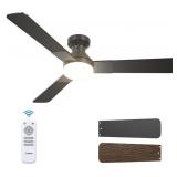 Amico Ceiling Fans with Lights, 52 inch Low