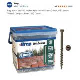 New Kreg SDK-C2W-700 Protec Kote Deck Screws