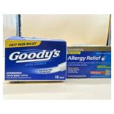 New Goodys headache relief and allergy medicine