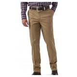New 42x30 Wrangler Men's Flat Front Casual Khaki