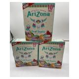 Lot of 3 AriZona Iced Tea Fruit Snacks, Mixed