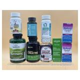 Collection of sealed supplements and health