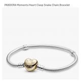 New PANDORA Moments Heart Clasp Snake Chain